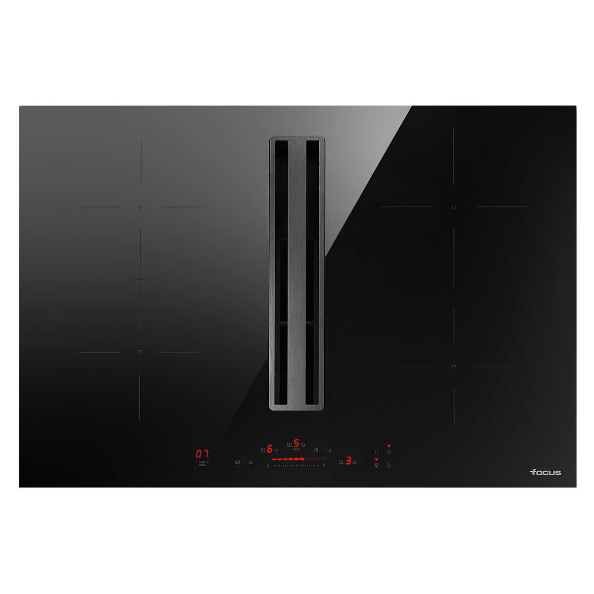 PLAQUE VITRO INDUCTION 83CM AVEC HOTTE INTEGREE FOCUS LINE